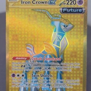 Iron Crown EX 216/162 Pokemon TCG Temporal Forces Hyper Rare Gold NM